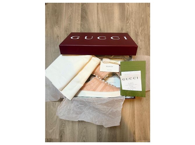 Gucci Ace Monogram Sneaker Rosa Leder Gr. 37 Pink - Ansicht 12