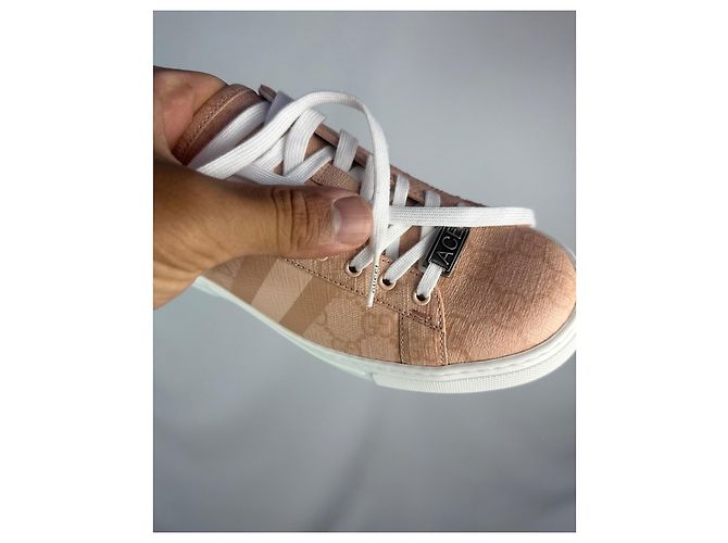 Gucci Ace Monogram Sneaker Rosa Leder Gr. 37 Pink - Ansicht 9