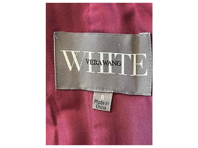Vera Wang Vestido de noche burdeos con corsé de terciopelo y espalda descubierta - vista 3