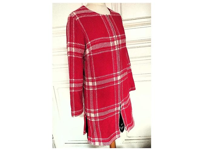 Agnès b. Red Wool Coat Size 44 - view 10
