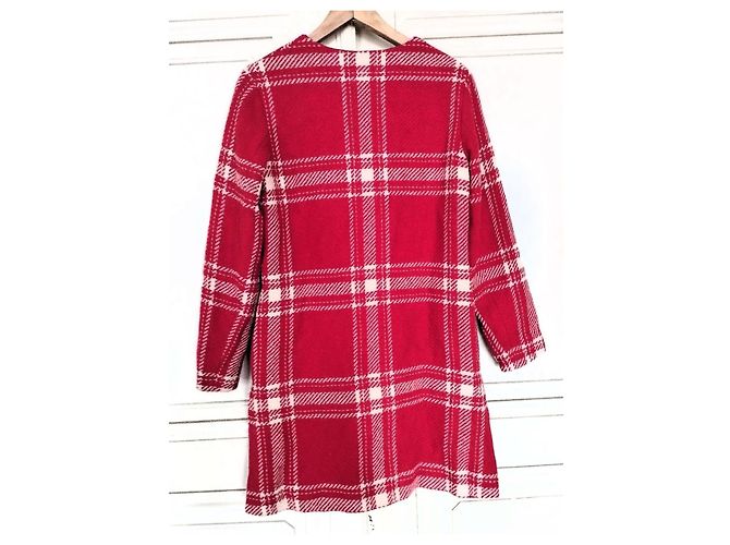 Agnès b. Red Wool Coat Size 44 - view 11