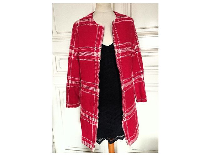 Agnès b. Red Wool Coat Size 44 - view 12