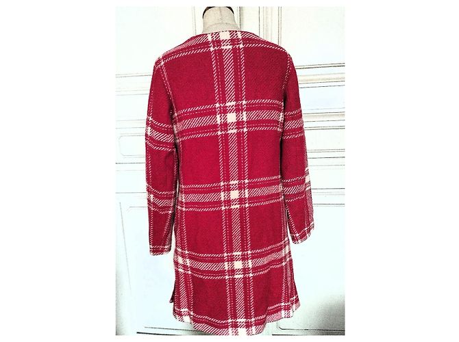 Agnès b. Red Wool Coat Size 44 - view 17
