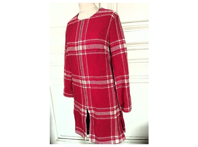 Agnès b. Red Wool Coat Size 44 - view 18