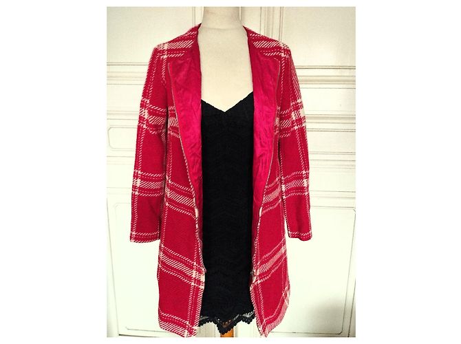 Agnès b. Red Wool Coat Size 44 - view 19