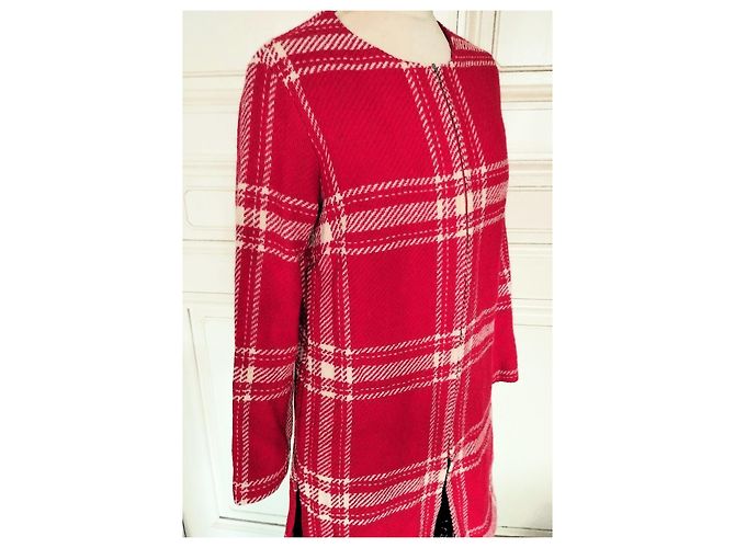 Agnès b. Red Wool Coat Size 44 - view 2