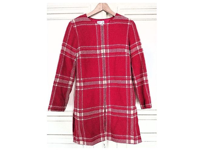 Agnès b. Red Wool Coat Size 44 - view 20
