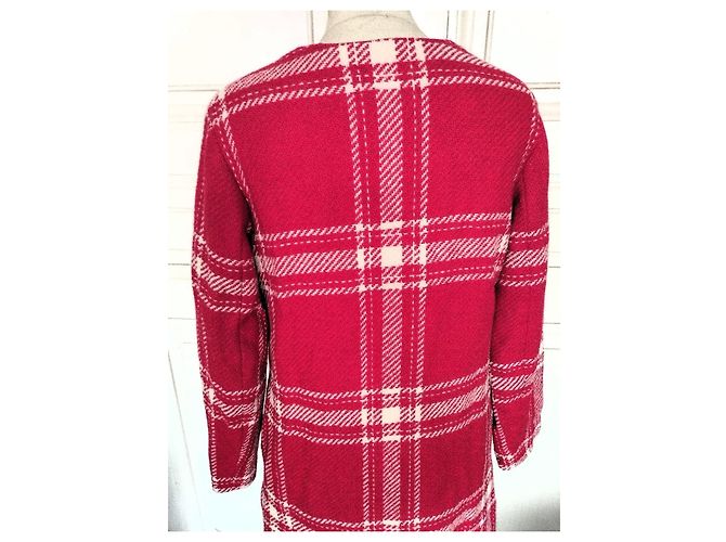 Agnès b. Red Wool Coat Size 44 - view 3
