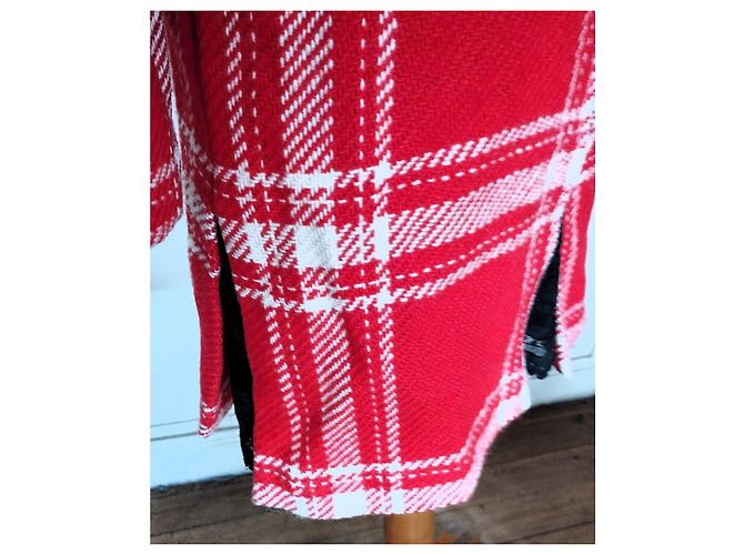 Agnès b. Red Wool Coat Size 44 - view 4