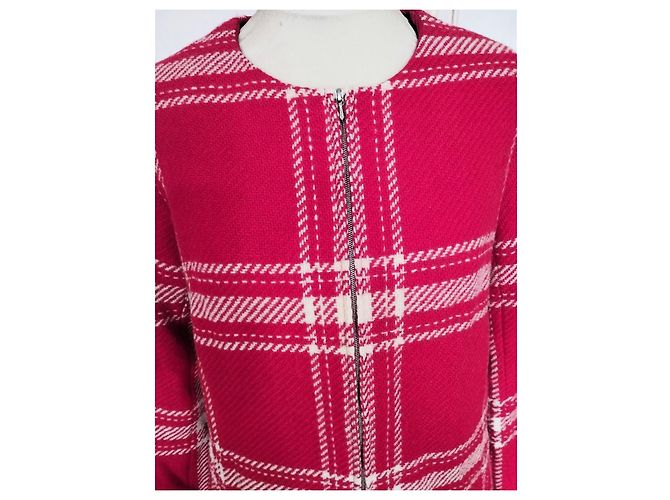 Agnès b. Red Wool Coat Size 44 - view 5