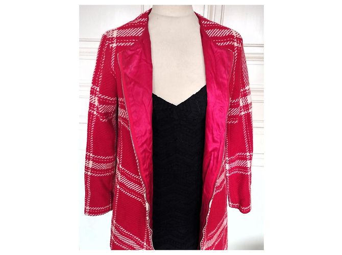 Agnès b. Red Wool Coat Size 44 - view 7