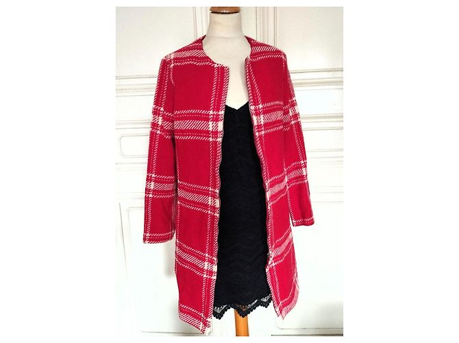 Agnès b. Red Wool Coat Size 44 - view 9