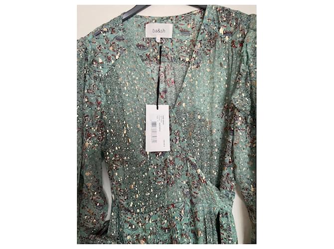 Vestido Ba&Sh Oriane verde de viscosa - vista 3