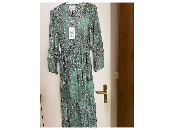 Vestido Ba&Sh Oriane verde de viscosa - vista 6