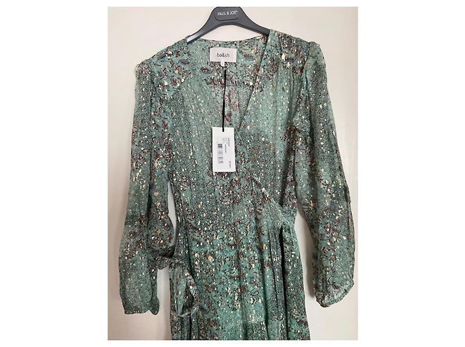 Vestido Ba&Sh Oriane verde de viscosa - vista 7
