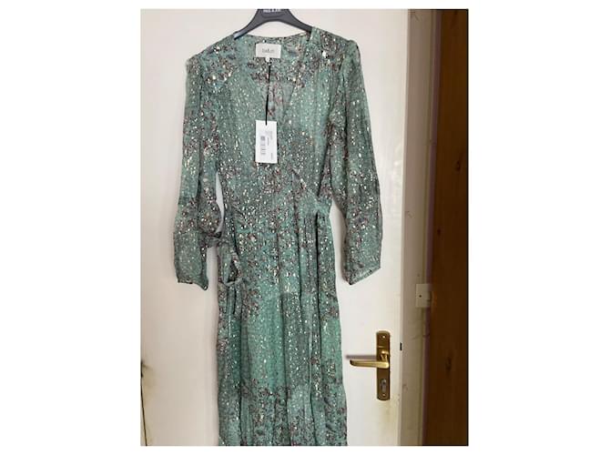Vestido Ba&Sh Oriane verde de viscosa - vista 8
