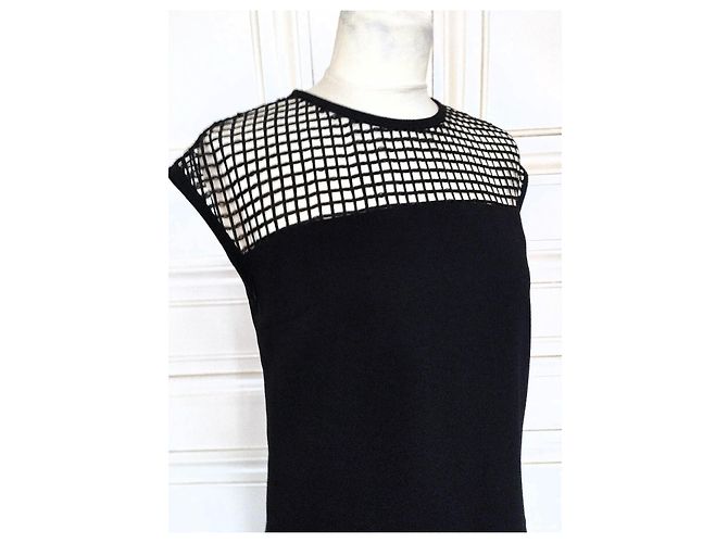 Karl Lagerfeld Schwarzes Karo Viscose Kleid - Ansicht 18
