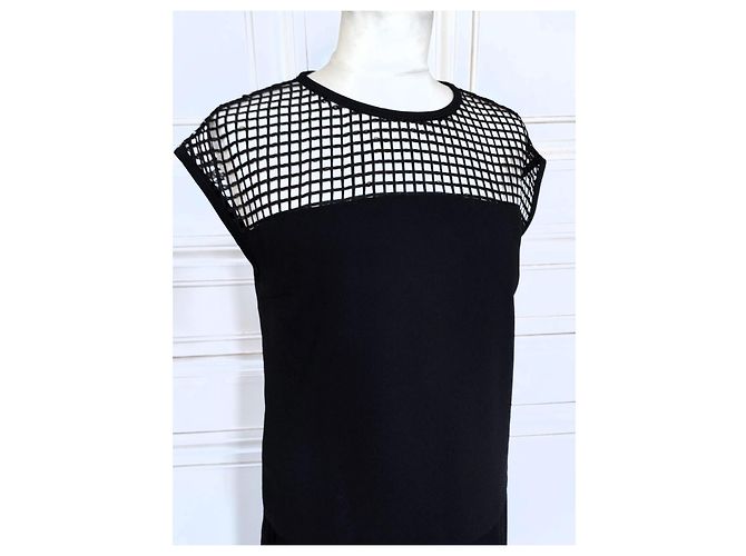 Karl Lagerfeld Schwarzes Karo Viscose Kleid - Ansicht 5