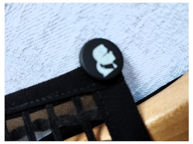 Karl Lagerfeld Schwarzes Karo Viscose Kleid - Ansicht 6