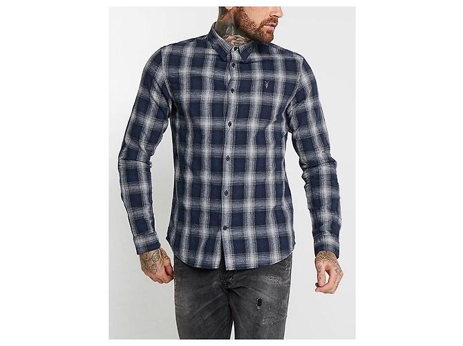 Camicia stampata All Saints Grigio Blu scuro - vista 2