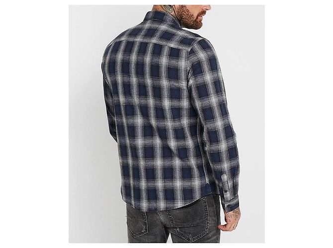 Camicia stampata All Saints Grigio Blu scuro - vista 5