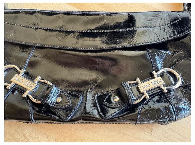 Borsa a mano D&G in vernice nera Nero - vista 3