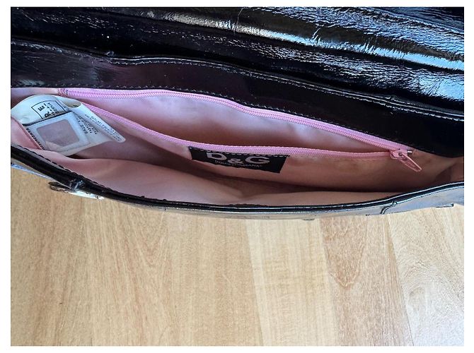 Borsa a mano D&G in vernice nera Nero - vista 7