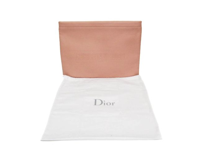 Pochette con Logo Striato Christian Dior Beige - vista 2