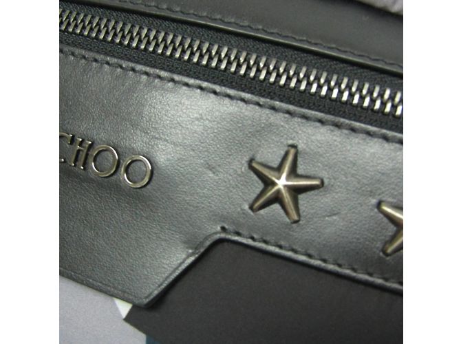 Marsupio/borsa a tracolla Jimmy Choo DERRY CNX con borchie a forma di stella Marrone Nero - vista 14