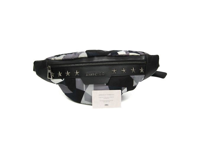 Marsupio/borsa a tracolla Jimmy Choo DERRY CNX con borchie a forma di stella Marrone Nero - vista 2