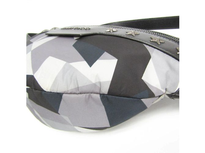 Marsupio/borsa a tracolla Jimmy Choo DERRY CNX con borchie a forma di stella Marrone Nero - vista 6