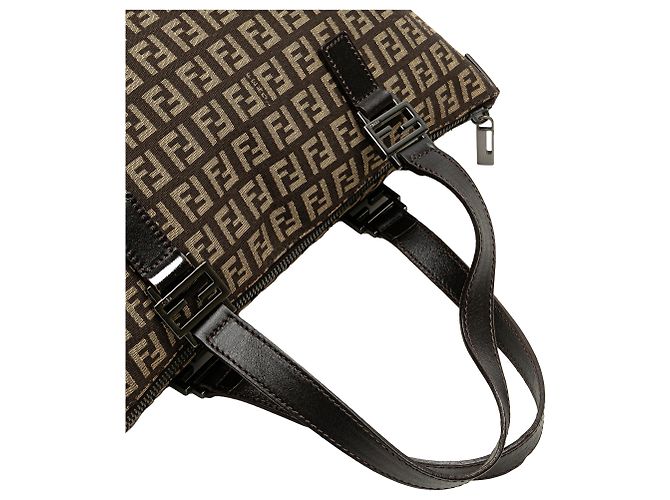 Fendi Braune Zucchino Canvas Tote - Ansicht 10