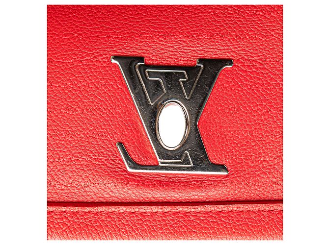 Twist Louis Vuitton Borsa Lockme II BB in pelle rossa Rosso - vista 10