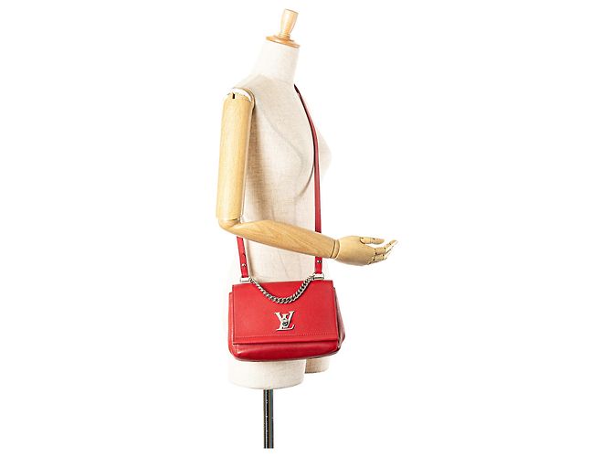 Twist Louis Vuitton Borsa Lockme II BB in pelle rossa Rosso - vista 12
