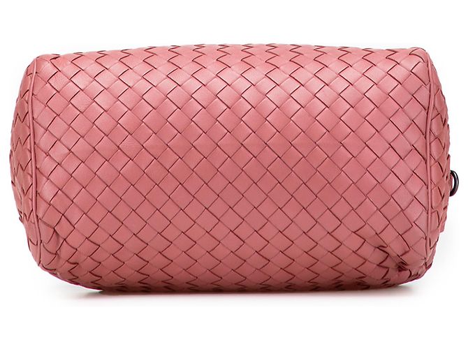 Bottega Veneta Bosto Intrecciato in Nappa Rosa - vista 3