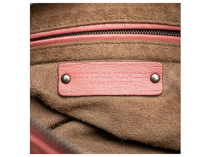 Bottega Veneta Bosto Intrecciato in Nappa Rosa - vista 5