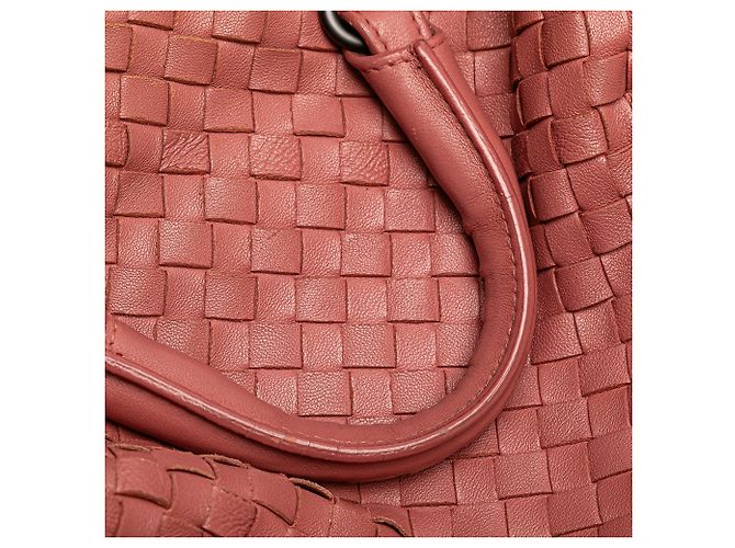 Bottega Veneta Bosto Intrecciato in Nappa Rosa - vista 8