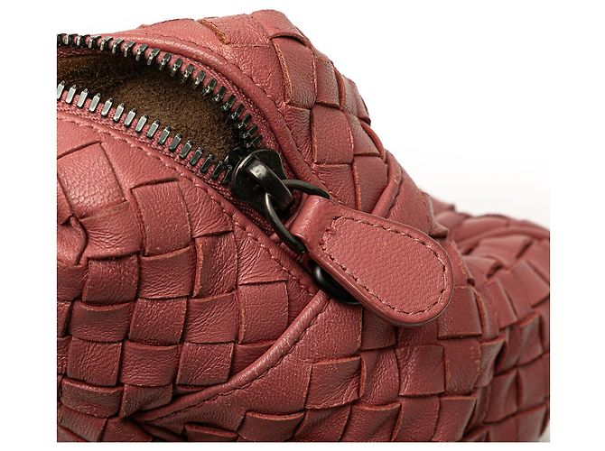 Bottega Veneta Bosto Intrecciato in Nappa Rosa - vista 9