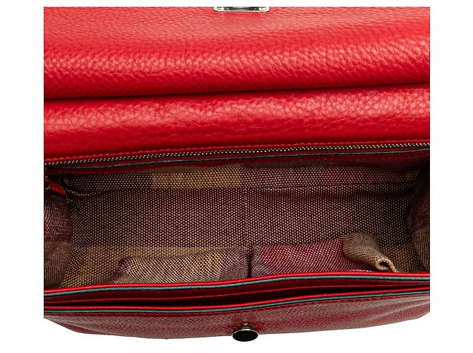 Gucci Rosso Medio Pelle Bamboo Daily Crossbody - vista 4