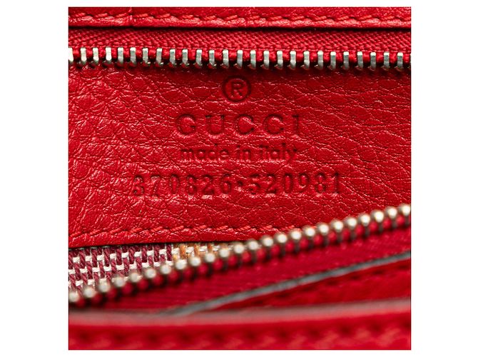 Gucci Rosso Medio Pelle Bamboo Daily Crossbody - vista 5