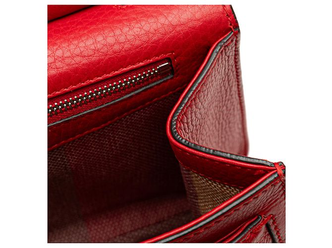 Gucci Rosso Medio Pelle Bamboo Daily Crossbody - vista 8
