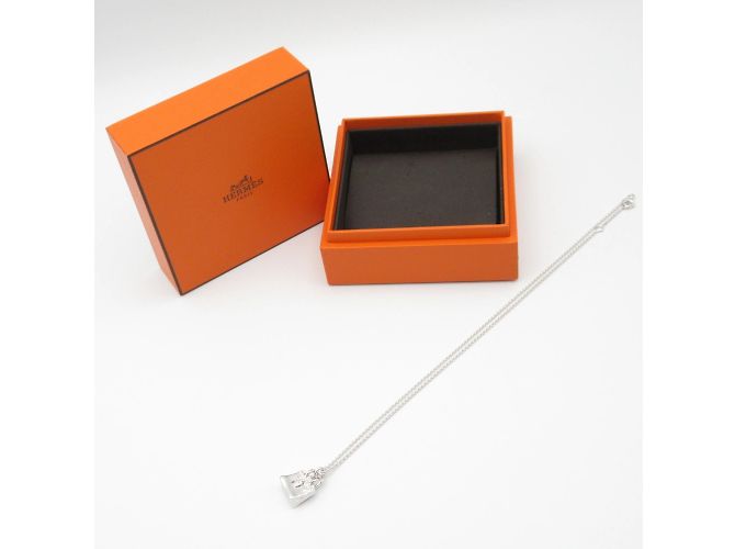 Collana Amuleto Birkin di Hermès in Oro Bianco 18K - vista 6