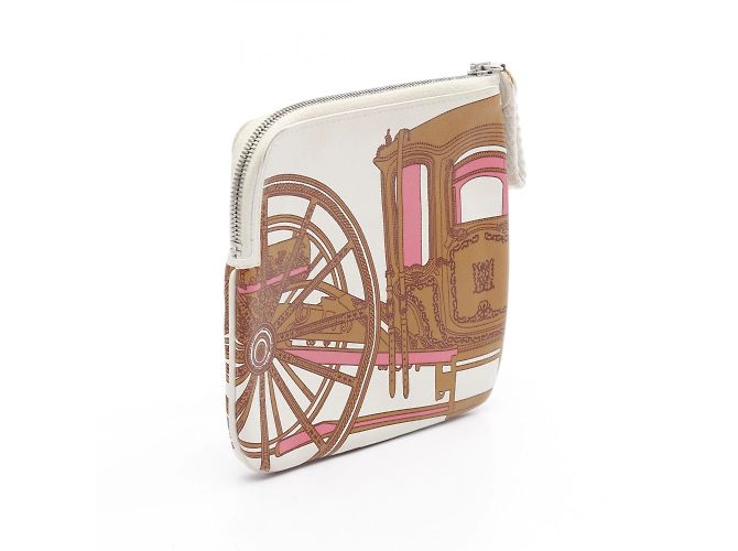 Borsa Pocket Quadrata BALADE EN BERLINE di Hermès Marrone Rosa Bianco - vista 2
