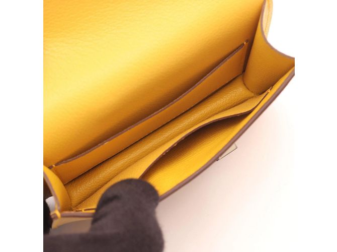 Hermès Billetera Bifold Slim Constance Hermes Azul Amarillo - vista 3