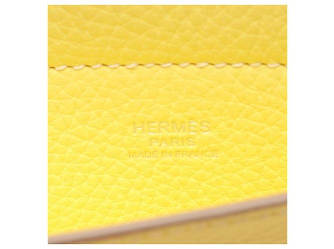 Sac cabas Hermès Série 31 Jaune - vue 4