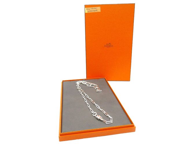 Collana Chaine Hermès Kelly Argento - vista 8