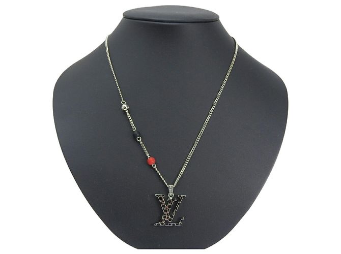 Collana Pendente Infinito a Pois Yayoi Kusama x Louis Vuitton Nero Argento - vista 5