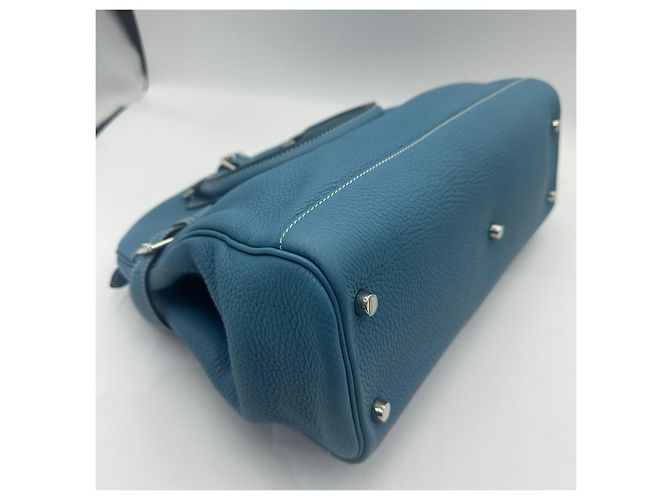 Atlas Borsa a mano Hermès in pelle blu - vista 5