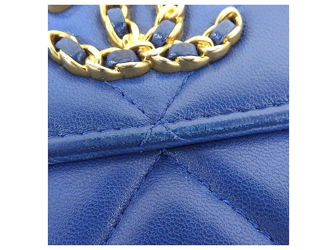 Portafoglio Long Flap Chanel 19 Blu - vista 7