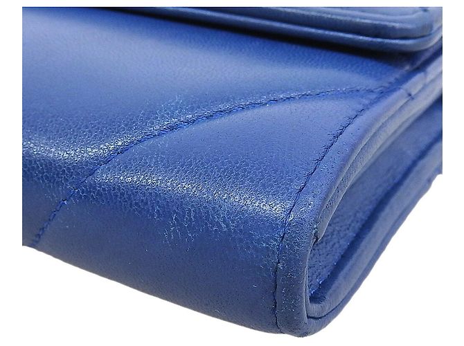 Portafoglio Long Flap Chanel 19 Blu - vista 8